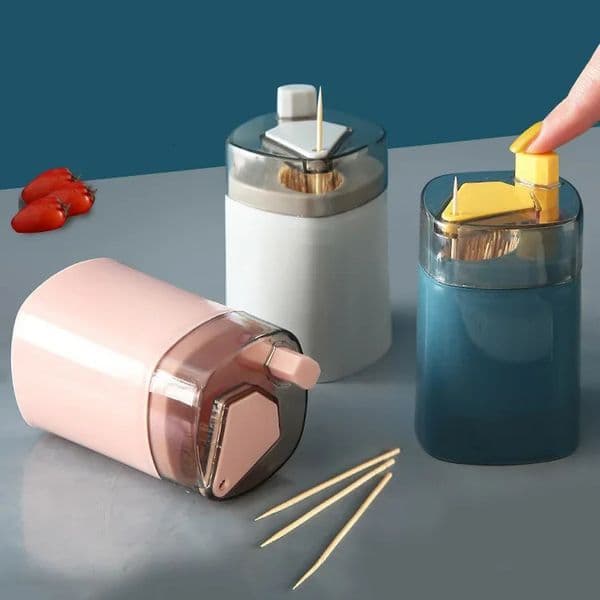 Creative Automatic Pop-Up Toothpick Box Portable Personal Dental Floss Holder For Home Living Room And Restaurant Use 241231