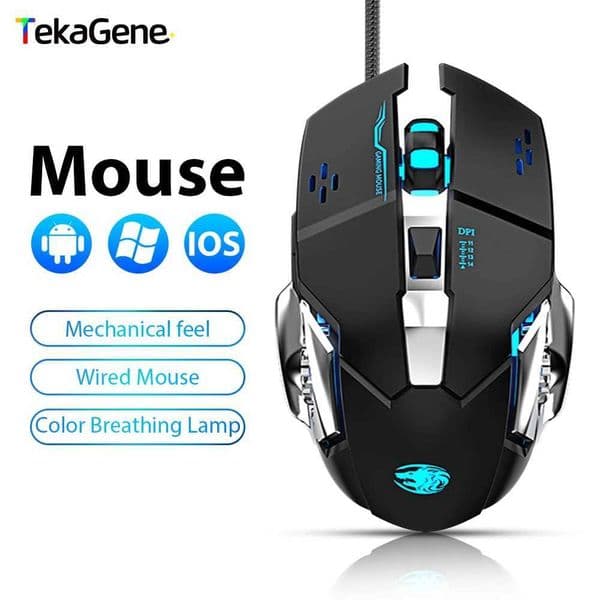 New Arrival Wired mouse for desktop laptops PC games and Office mice Windows IOS e-sports mechanical feel mouse T250102