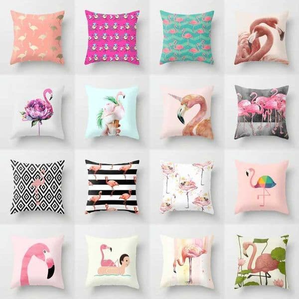 Pink Pillow Flamingo Backrest Headboard Decorative Cushion Nordic Style Office Nap Pillow Car Lumber Pad cute pillow removableXJ250102