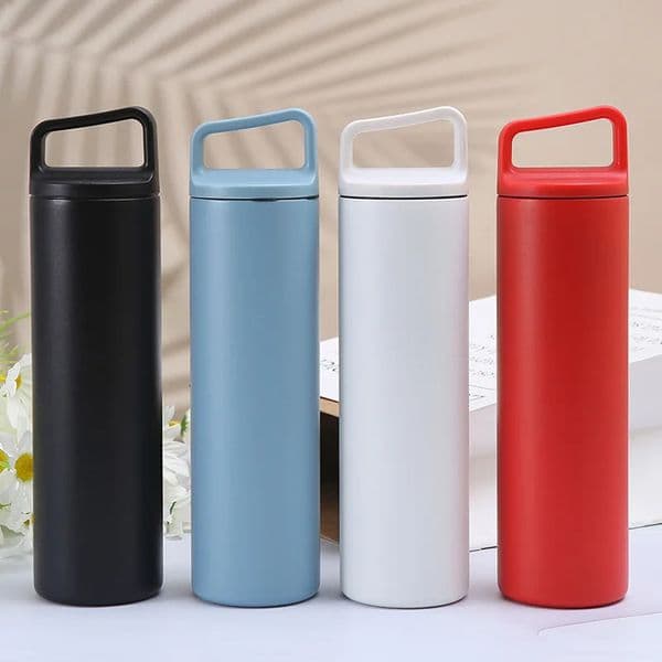 Widemouth Stainless Steel Vacuum Thermos Cup Largecapacity Outdoor Portable Sports Kettle 250102BJ