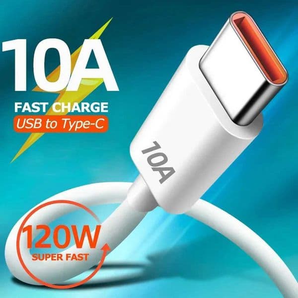 UKGO 10A USB Type C Cable 120W Fast Charging Cable for Honor USB C Cable Type C Cable Data Cable 0.25M/1M/1.5M/2MXJ250103