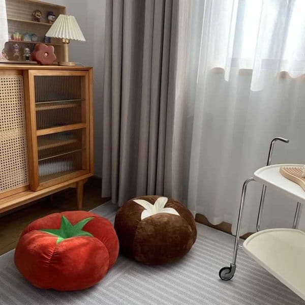 Fruit and Vegetable Series Vanilla Tomato Seat Cushion Permanent Home Decoration Large Seat Cushion Tatami Buckwheat NoodlesXJ250321