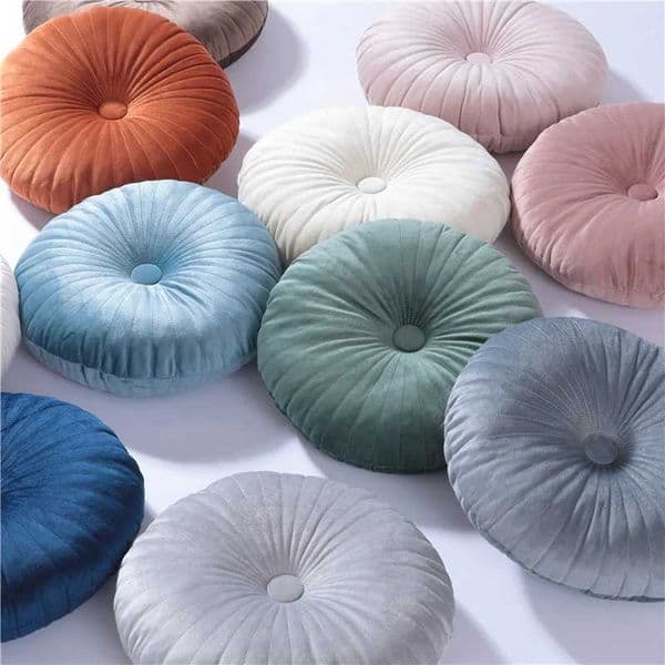 Round Pouf Throw Pillow Tatami Cushion Home Decorative Sofa Cushion Bed Chair Floor Coussin Soft Seat Pillow Pad 35x35cmXJ250102