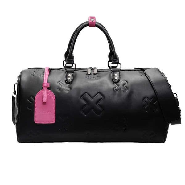Fashionable PU embossed travel bag, women's handheld large capacity boarding bag, business travel sports, dry wet separation storage, fitness bag 250115