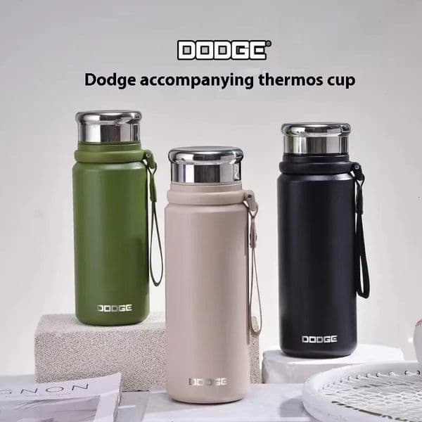 Dodge Portable Thermos Cup Stainless Steel with Tea Water 650ML 820ML Vacuum Insulated Outdoor Rope 250102