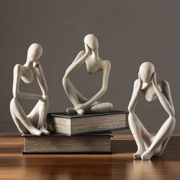 Vilead Nordic Abstract Sculpture Thinker Statue Resin Female Statue Office Home Decoration Accessories Decoration Craft Modern Art 250102