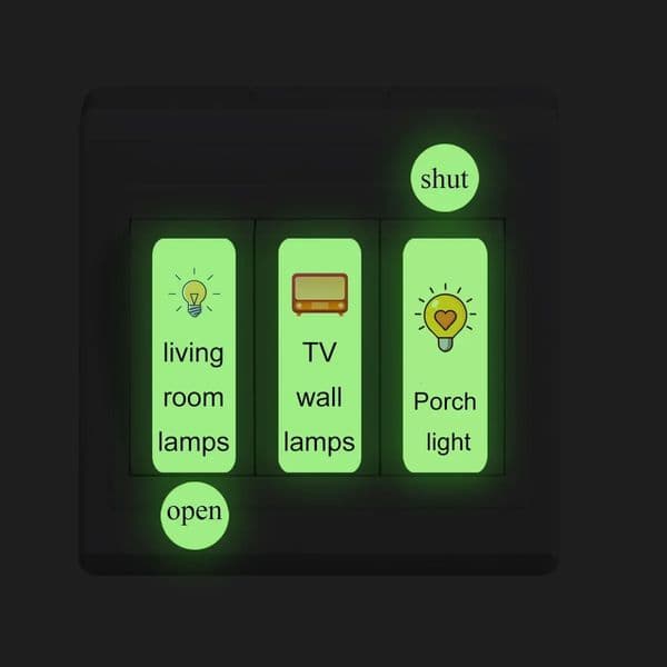 2 luminous switch stickers self-adhesive wallpaper PVC stickers 250102