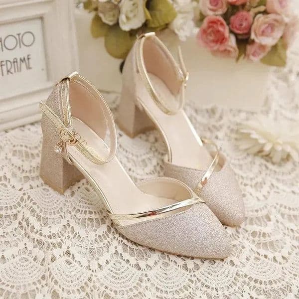 Womens Fashion High Quality Silver Wedding High Heels Womens Gold Party Night Club Pump Spring G5574 250102BJ