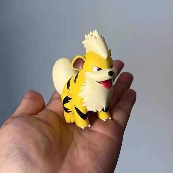 Pocket Monsters animated character Kawaii Growlithe 8cm action character decoration doll childrens toy GK statue collectible decoration boy gift W250103