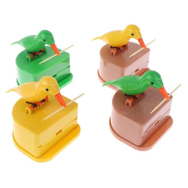 1Pc Toothpick Holder Dispenser Cute Bird Toothpick Dispenser Gag Gift Cleaning Teeth Table Decoration Toothpick Box 241231