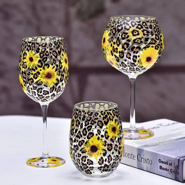 Vintage Amber Red Wine Glass Leopard Print Handmade Creative Crystal Goblet Art Apple Cup Whiskey Glass Cup Fine Wine Glasses 241231
