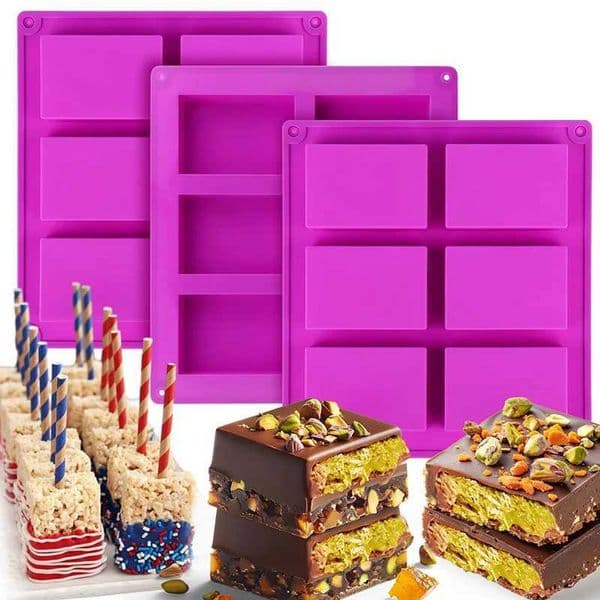 Rice cake baking mold for rice cake snacks 6-cavity chocolate bar mold for candy making corn bread butter mold supplies M250106