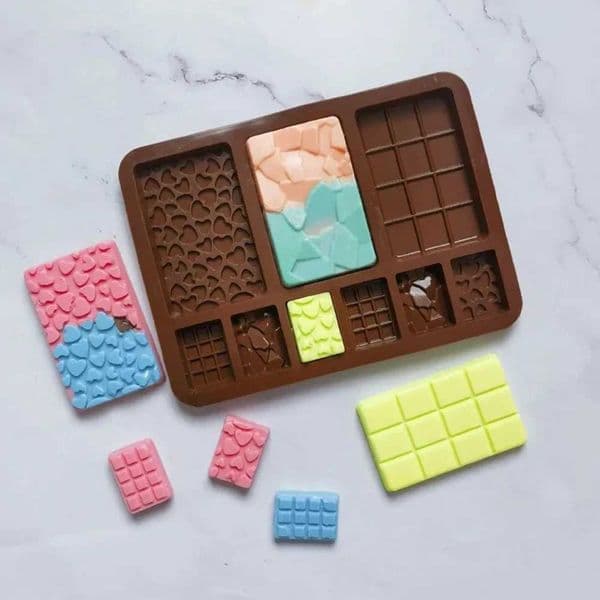 9-cavity chocolate silicone mold candy dessert cake mold cube mold kitchen baking accessories easy to release baking M250106