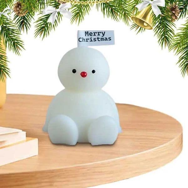 Snowman candles natural soy wax aromatherapy candles innovative snowman shaped candles centerpiece on tables holiday and winter home decor M250106