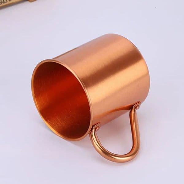 16OZ Pure Copper Cup Straight Handcrafted Moscow Mule Mugs Brushed Appearance Smooth Finish Mug Cup Mules Cocktails Coffee Beer 250106