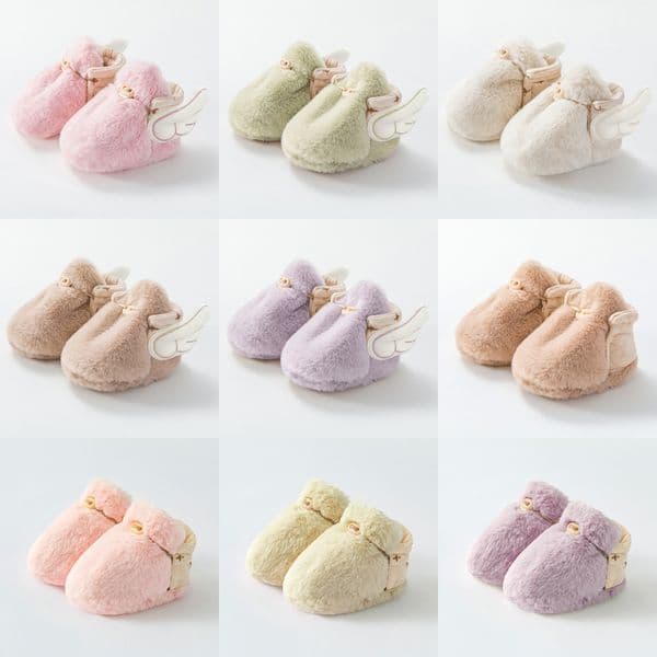 Baby Little Kids Girl Shoes Autumn Winter Infant Boy Cotton Sole Anti-slip Crib Shoes Toddler Plush Warm Floor Shoe First Walkers