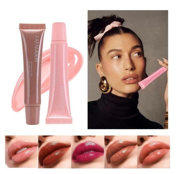 Make Up Lipstick FAFAMOON Moisturizing Mirror Water Light Lip Gloss Espresso Toast Ribbon Lip Oil Makeup Plumping Liquid Lipstick Transparent Cosmetics