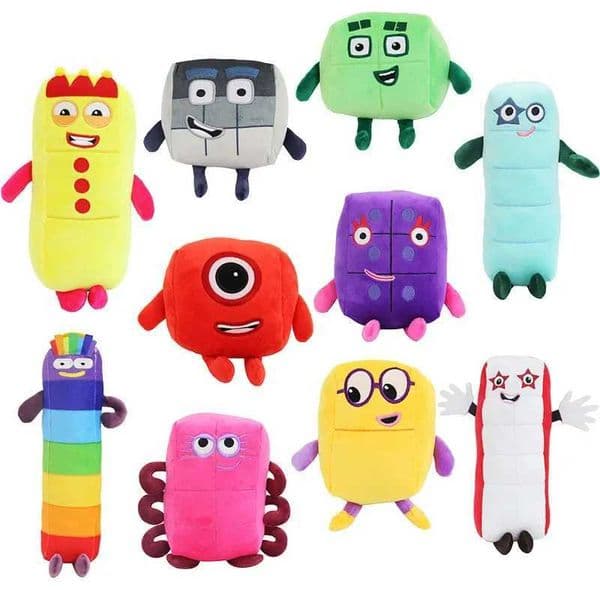 14-30cm Digital Plush Doll Toy Education Fill Movie TV Digital Toy Childrens Gift Early Childhood Education Doll W250107