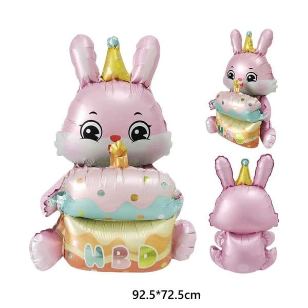 Easter Standing Bunny Balloon Huge Cartoon Rabbit Shape Foil Balloon Happy Easter Eggs Chicks Rabbits Easter Party FavorsXJ250107