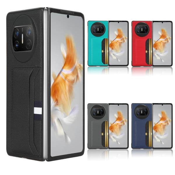 For Huawei Mate X3 Multiple card slots Litchi Skin PU Leather and PC Book Cover For 2025 Huawei Mate X3 MateX3 X 3 Phone Case
