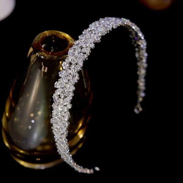 ASNORA CZ Headbands Silver Color Bridal Crowns Elegant Headwear Wedding Hair Accessories Party Jewelry Bridesmaid Gift 260520