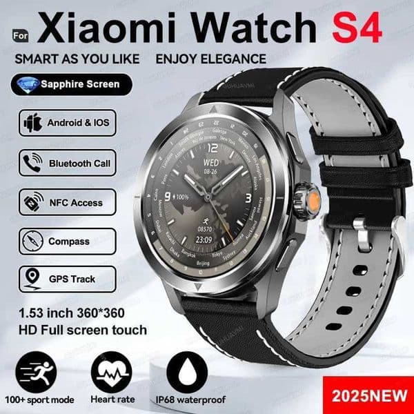 2024 New S4 Ultra Smart Watch Men GPS Trackr NFC HD Sapphire Sn Compass Heart rate NFC etooth Call Smartwatch ForXJ250108