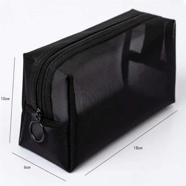1 Womens Basic Makeup Bag Transparent Travel Organizer Fashion Small Black Makeup Bag Makeup Bag W250109