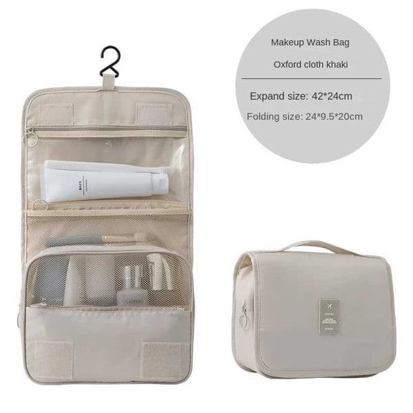 Toilet bag hanging portable large capacity Oxford cloth toilet bag folding travel convenient cosmetic storage bag new W250109