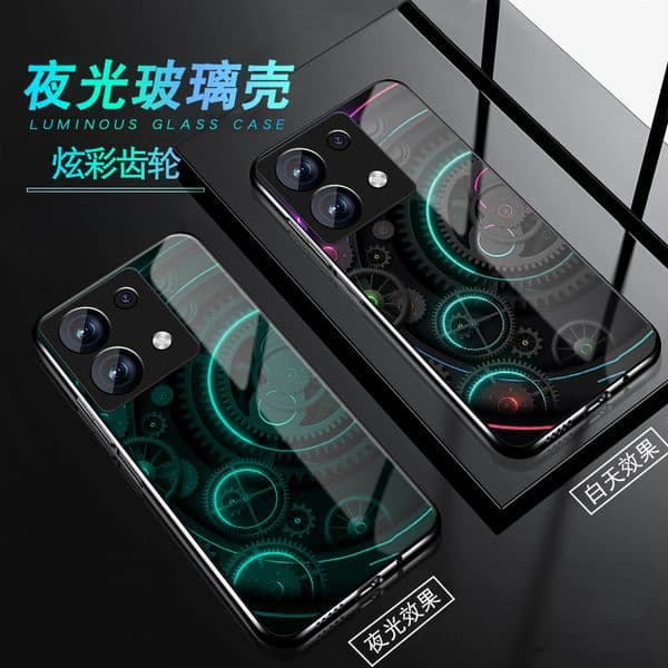 Phone Case For Xiaomi Redmi 2025 Note 13 Pro+ Case Luminous Tempered Glass Cover For Redmi Note 13 Pro Plus Cover Glowing in Dark