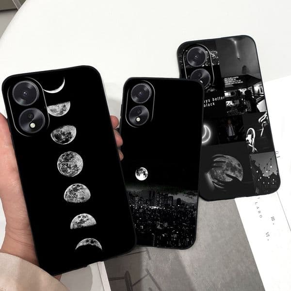 For Oppo A38 4G Case A 38 OppoA38 Fundas 6.56 inch Sun Moon Pattern Soft Matte Silicone 2025 Cover On Oppo A38 Anti-knock Capa