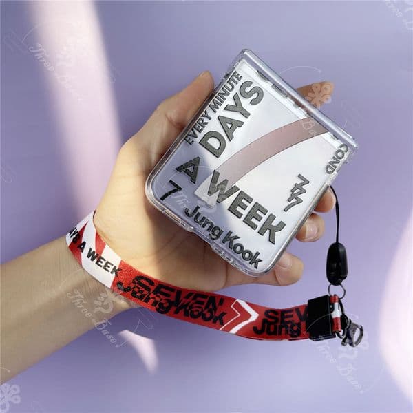 Threebase Phone case JUNGKOOK SEVEN Days a week For Samsung Galaxy Zflip 5 2025 Zflip 3 Zflip 4 Anti Shock Drop Proof Cover