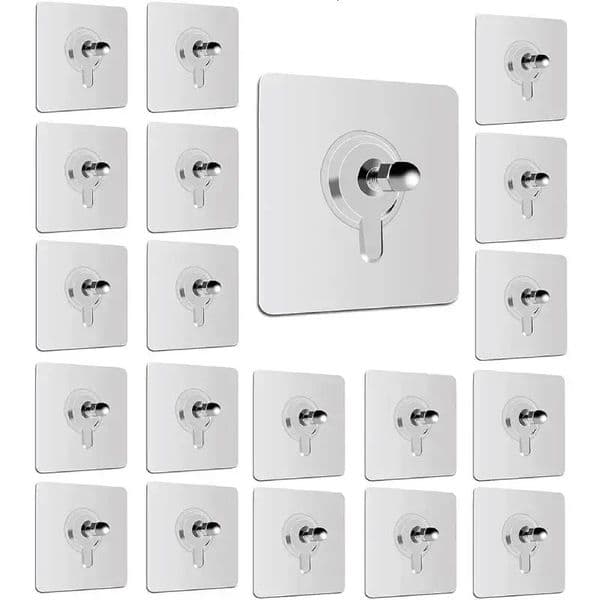 10pcs Detachable Self Adhesive Wall Screw Hook Punch-Free Wall-Mounted Screw Sticker Po Frame Hangers for Bathroom Kitchen 250107