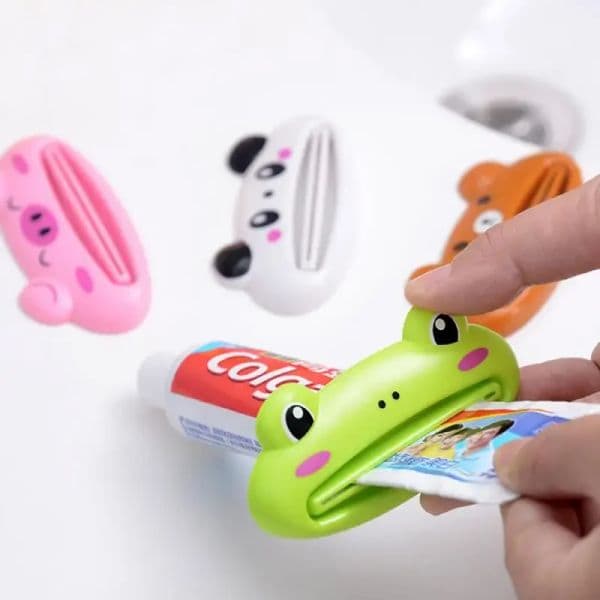 Plastic Toothpaste Squeezer with Animal Holder, Easy Toothpaste Dispenser, Tooth Paste Tube, Rolling Holder, Home Bathroom, New