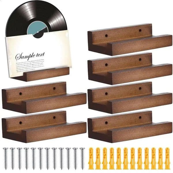 Wood Vinyl Record Shelf Wall Mount Small Wall Record Holder Display Shelf Vinyl Record Shelves Record Album Display Holder 250107BJ