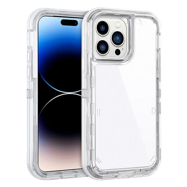 For iPhone 17 Air 15 12 11 13 14 16 Pro Max SE XR XS XSMAX X 6 7 8 Plus Clear Transparent Shockproof Armor Glossy Plain Case Cell Phone Back Cover Cases