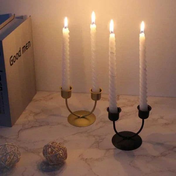 Nordic Simple Candlestick U-shaped Candlestick Accessories Room Decoration Table Candlelight Dinner M250111