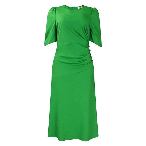 (222) Summer new elegant solid color large size dress