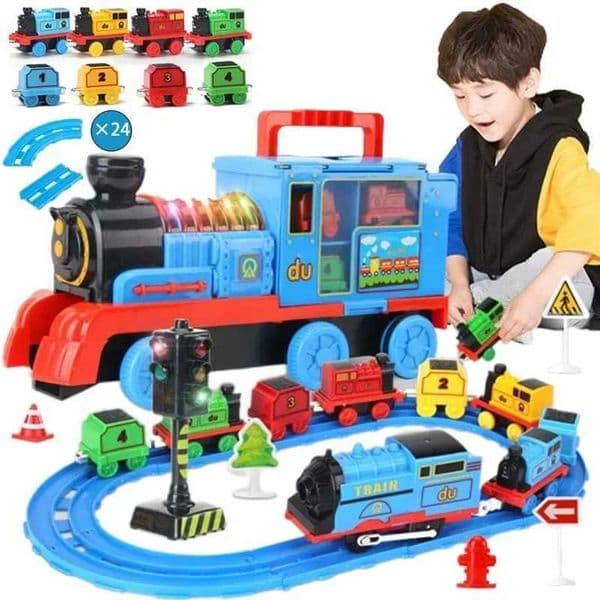 2026 New Thomas And Friends Rail Suit Racing Track Orbital Set Big Size Train Storage Box Casting Alloy Model Children Toy Gift X250113 Desi