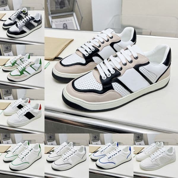 Casual Shoes Men Women Luxury Designer Sneaker Fashion Flat Canvas Leather White Black Red Green Grey Unisex Platform Shoe Trainers Sports Sneakers Jogging Walking