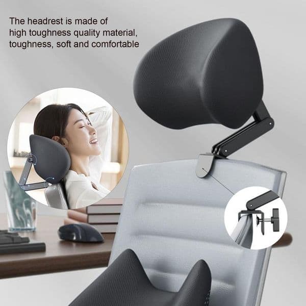 Memory Foam Office Chair Headrest Attachment Adjustable Angle Universal Support Cushion Head Pillow For Chair Relieves Fatigue
