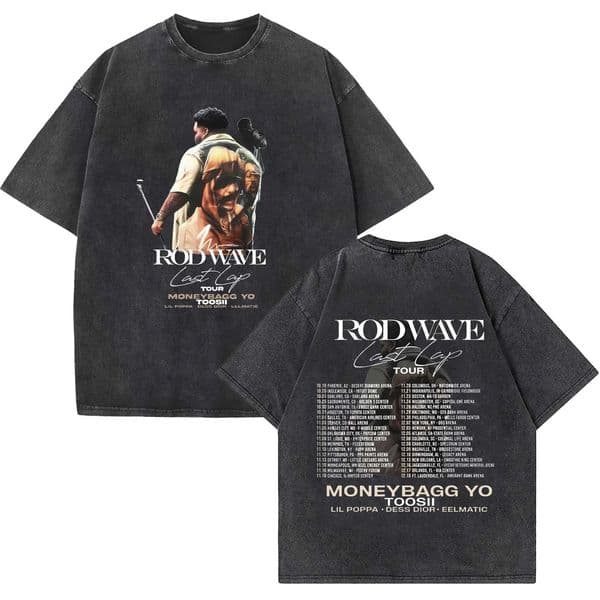 Singer Rod Wave Last Lap Tour 2024 New T Shirt Men Women Vintage Washed Short Sleeve T-shirts Hip Hop Clothing Oversized T-shirt X2501131