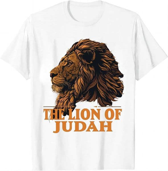 Jesus Lion of Judah Christian Gift for Men Women T-Shirt Vintage T Shirt Animal Tops Ropa Hombre X2501131