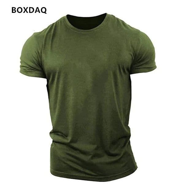 6XL Plus Size Mens Clothing Army Green Sports TShirts Summer Short Sleeve ONeck Gym Fitness Sporty Tops 250113