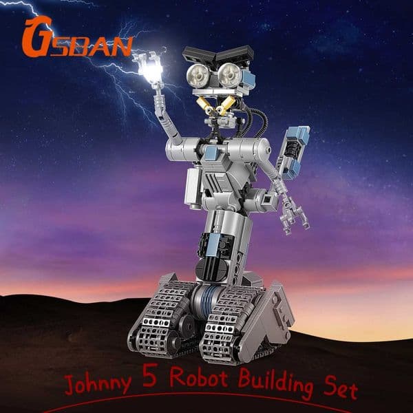 GSBAN Johnny No.5 Robots Number Five Figures Robot 387PCS Brick MOC Set Building Blocks Kits Toys for Children Kids Gifts Toy W250115