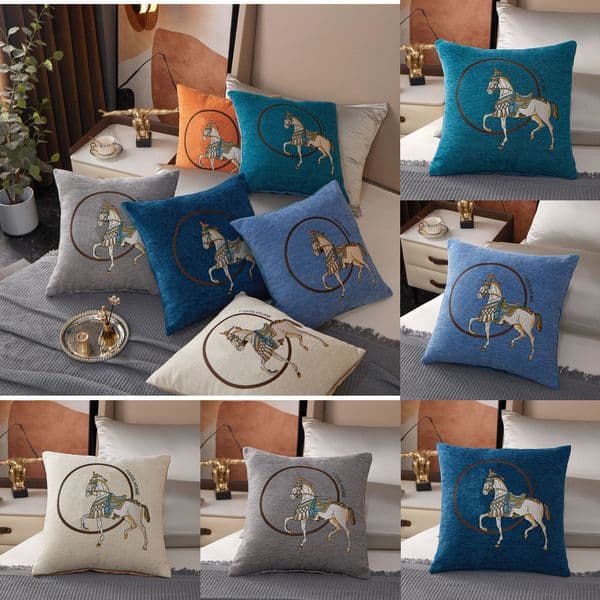2025 Designer Pillowcase New Chenille Jacquard Throw Pillow Sofa Cushion Home Living Decoration Sample Room Headboard Backrest 12545