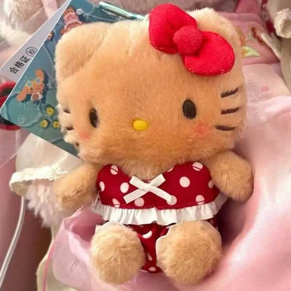 2026 New Kawaii Premium Black Skin Kittys Plush Toys Cartoon Backpack Pendant Keychain Decoration Christmas Gift Creative Peripheral Dealslum Toys