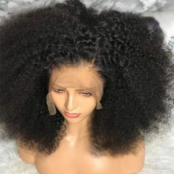 Afro Kinky Curly Wigs 13x4 13x6 HD Lace Frontal Wig 220% Fluffy Mongolian Remy Glueless Human Hair Closure Wigs For Women