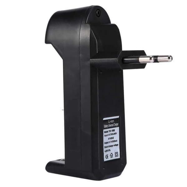 New Arrival EU Socket Universal Charger For 3.7V 18650 26650 16340 14500 Li-ion Rechargeable Battery Single Slot Automatic Charger T250114