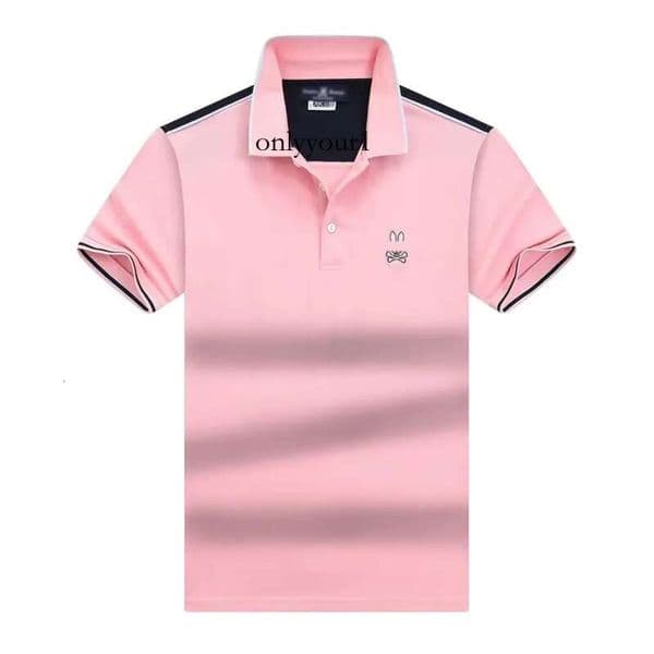 Bad Bunny Shirt Summer Mens POLO Phycho Bunny Tshirt Print Short Sleeve Couple Tee Psycobunny Polo Cotton Business Psychological T-Shirt Pysco Polo Tees 3Xl 778