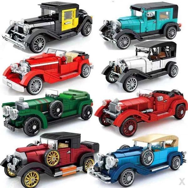 2023 new In Technique Racing classic Vintage Car Speed Champions Sport Building Brick Super Racers Great Vehicles Sembo Blocks W250115